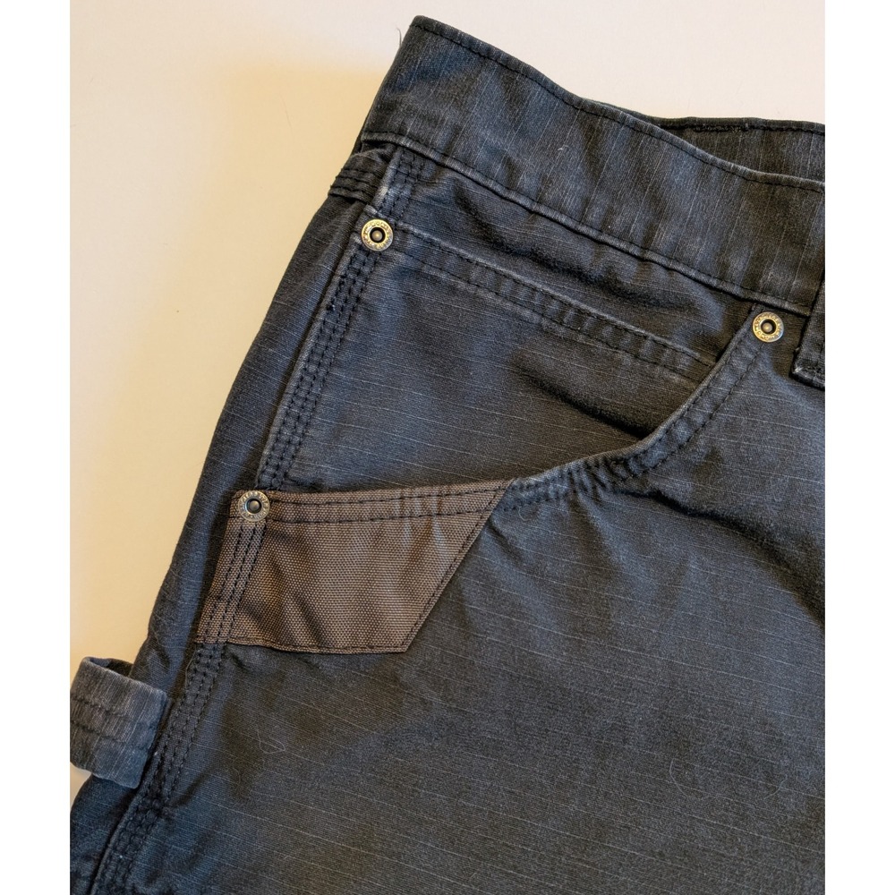 Wrangler Workwear Mens 38 Charcoal Gray Cotton Ripstop Cargo Shorts NICE! - Picture 2 of 5